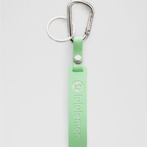 Lululemon Green Silicon Keychain with Carabiner NWT